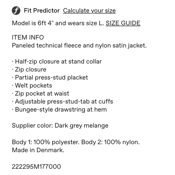 HELIOT EMIL Paneled Fleece Jacket- M - Picture 11 of 11